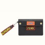 Fendi Black Vocabulary Leather Clutch Bag