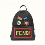 Fendi Black Vocabulary/Faces Drawstring Backpack Bag