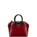 Givenchy Dark Red Snake-Trim Mini Antigona Bag