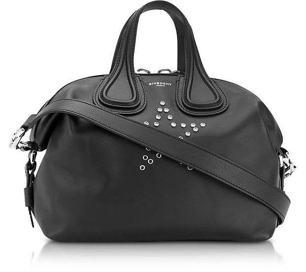 Givenchy Nightingale w/ Stars Black Leather Satchel Bag