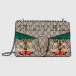Gucci Beige/Ebony Willowhill Embroidered GG Supreme Dionysus Small Shoulder Bag