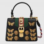 Gucci Black Animal Studs Sylvie Mini Bag