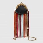 Gucci Black Fringed Mini Frame Bag