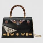 Gucci Black Ottilia Medium Top Handle Bag