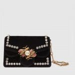 Gucci Black Velvet Broadway Mini Bag