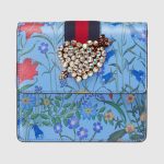 Gucci Blue New Flora Print GucciTotem Clutch Bag