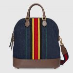 Gucci Blue Web Jacquard Chenille Duffle Bag