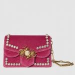 Gucci Raspberry Velvet Broadway Mini Bag