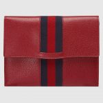 Gucci Red Leather Web GucciTotem Portfolio Bag
