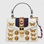 Gucci White Animal Studs Sylvie Mini Bag