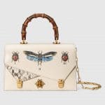 Gucci White Ottilia Small Top Handle Bag