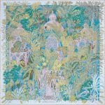 Hermes Jardin a Sintra Silk Twill Scarf 90