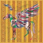 Hermes Le Pegase d'Hermes au Bloc Silk Twill Giant Scarf 140