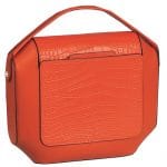 Hermes Red Crocodile Octogone Clutch Bag