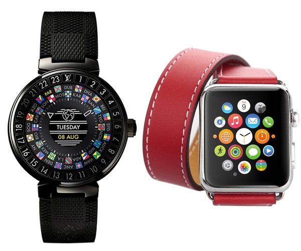 Louis Vuitton Tambour Horizon and Hermes Apple Watch