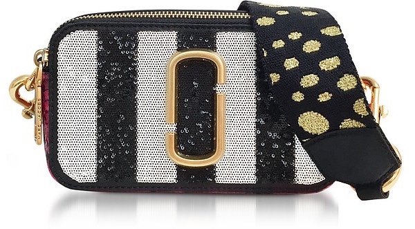 Marc Jacobs Sequin Striped Snapshot Small Camera Bag