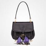 Prada Black Calf Leather with Tassels Corsaire Bag