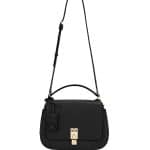 Valentino Black Joylock Flap Messenger Bag