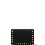 Valentino Black Rockstud Chain Clutch Bag