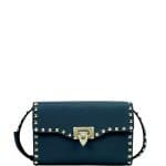 Valentino Blue Rockstud Medium Shoulder Bag