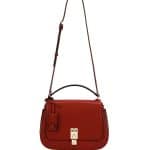 Valentino Dark Red Joylock Flap Messenger Bag