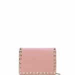 Valentino Pink Rockstud Chain Clutch Bag