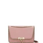 Valentino Pink Whipstitch Demilune Small Shoulder Bag