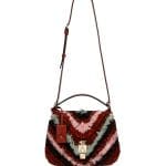 Valentino Red Feather Joylock Flap Messenger Bag