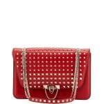 Valentino Red Rockstud Demilune Shoulder Bag