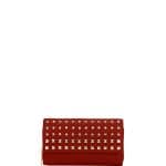 Valentino Red Rockstud Wallet on a Chain Bag