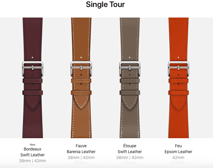 Apple Watch Hermès Series 3 Single Tour Bands