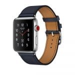 Apple Watch Hermès Stainless Steel Case with Indigo Swift Leather Single Tour