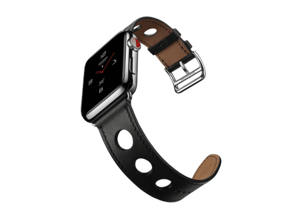 Apple Watch Hermès Stainless Steel Case with Noir Gala Leather Single Tour Rallye 2