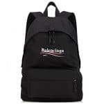 Balenciaga Black Balenciaga 2017 Logo Explorer Backpack Bag