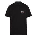 Balenciaga Black Balenciaga 2017 Logo Oversize Polo