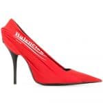 Balenciaga Red Balenciaga 2017 Logo Knife Pumps