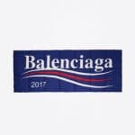 Balenciaga Sapphire Balenciaga 2017 Logo Padded Shawl
