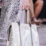 Bottega White Leather/Python Tote Bag - Spring 2018