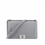 Chanel Gray Boy Chanel New Medium Bag