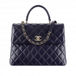 Chanel Navy Blue Trendy CC Large Top Handle Bag