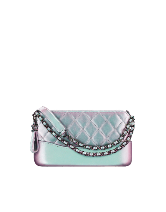 Chanel Gabrielle Clutch on a Chain, Metallic Crumbled Lambskin