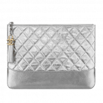Chanel Silver Gabrielle Medium Pouch Bag