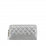 Chanel Silver Gabrielle Zipped Wallet