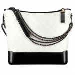 Chanel White/Black Gabrielle Large Hobo Bag