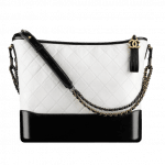 Chanel White/Black Gabrielle Medium Hobo Bag