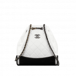 Chanel White/Black Gabrielle Small Backpack Bag