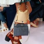 Chloe Beige Leather and Gray Python Shoulder Bag - Spring 2018