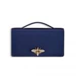 Dior Blue Satin Bee Clutch Bag