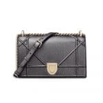 Dior Gunmetal Metallic Diorama Bag