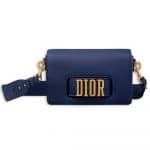 Dior Indigo Blue Dio(r)evolution Flap Bag with Slot Handclasp